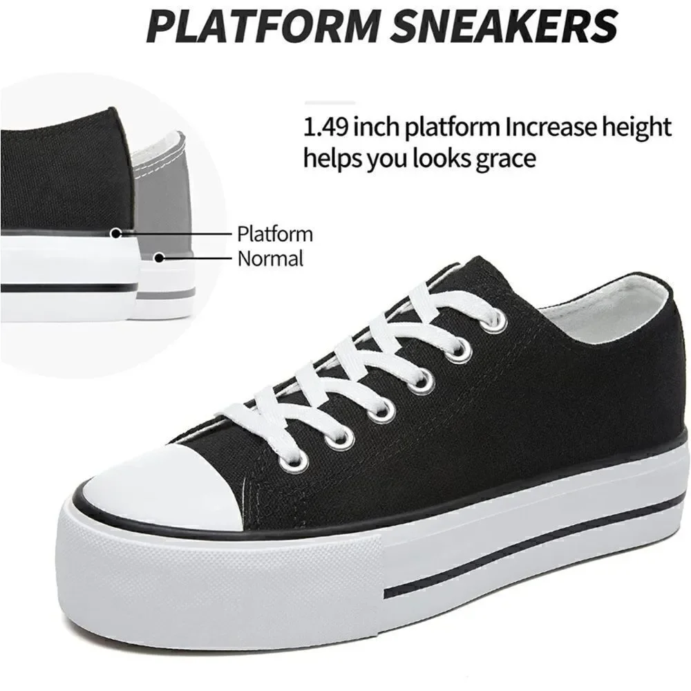 Platform Canvas Low Top Sneakers